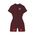 Women's Quarter-Zip Short Sleeve Romper