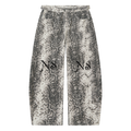 Men's Snake Print Barrel Leg Pants