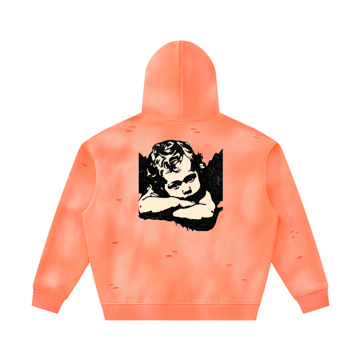 Hustle Wear distressed Fleece Hoodie