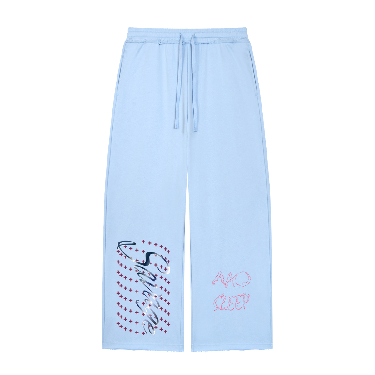 Women’s Wide Leg Raw Edge Sweatpants