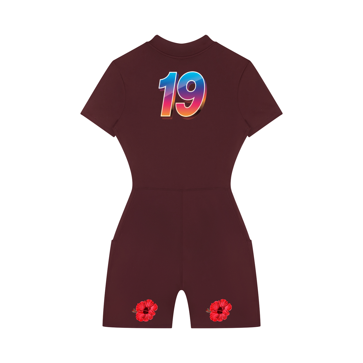 Women's Quarter-Zip Short Sleeve Romper