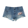 Women's Vintage Wash Raw Hem Denim Shorts