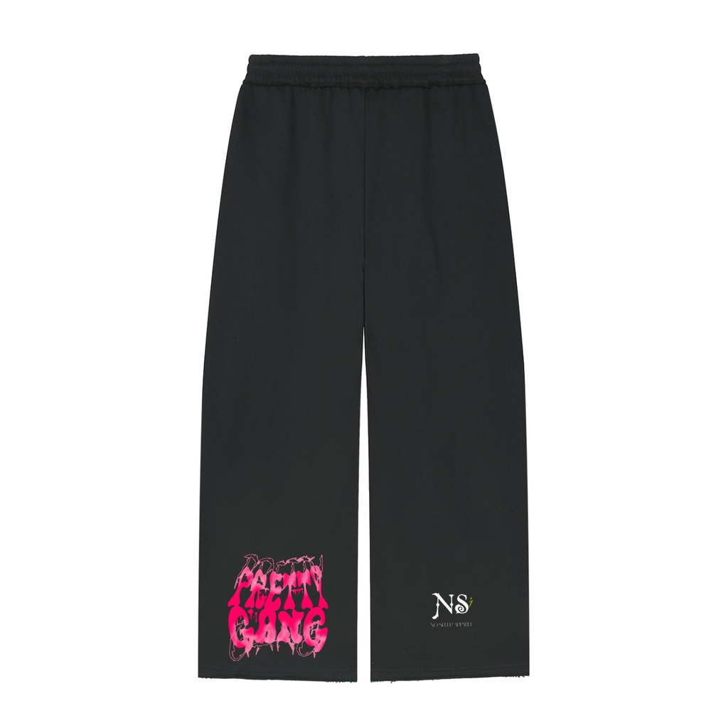 Women’s Wide Leg Raw Edge Sweatpants