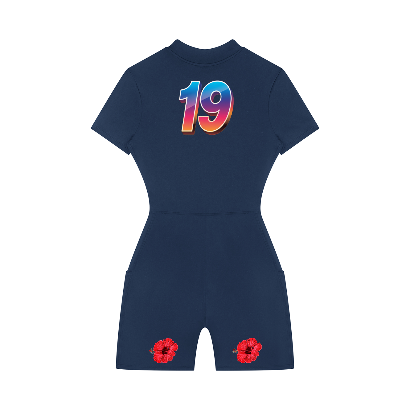 Women's Quarter-Zip Short Sleeve Romper
