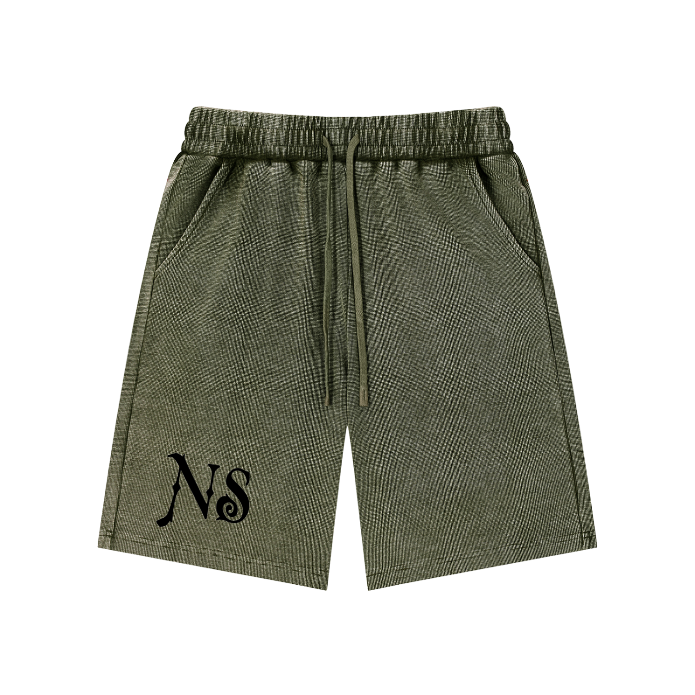 Mineral Wash Waffle Knit Shorts