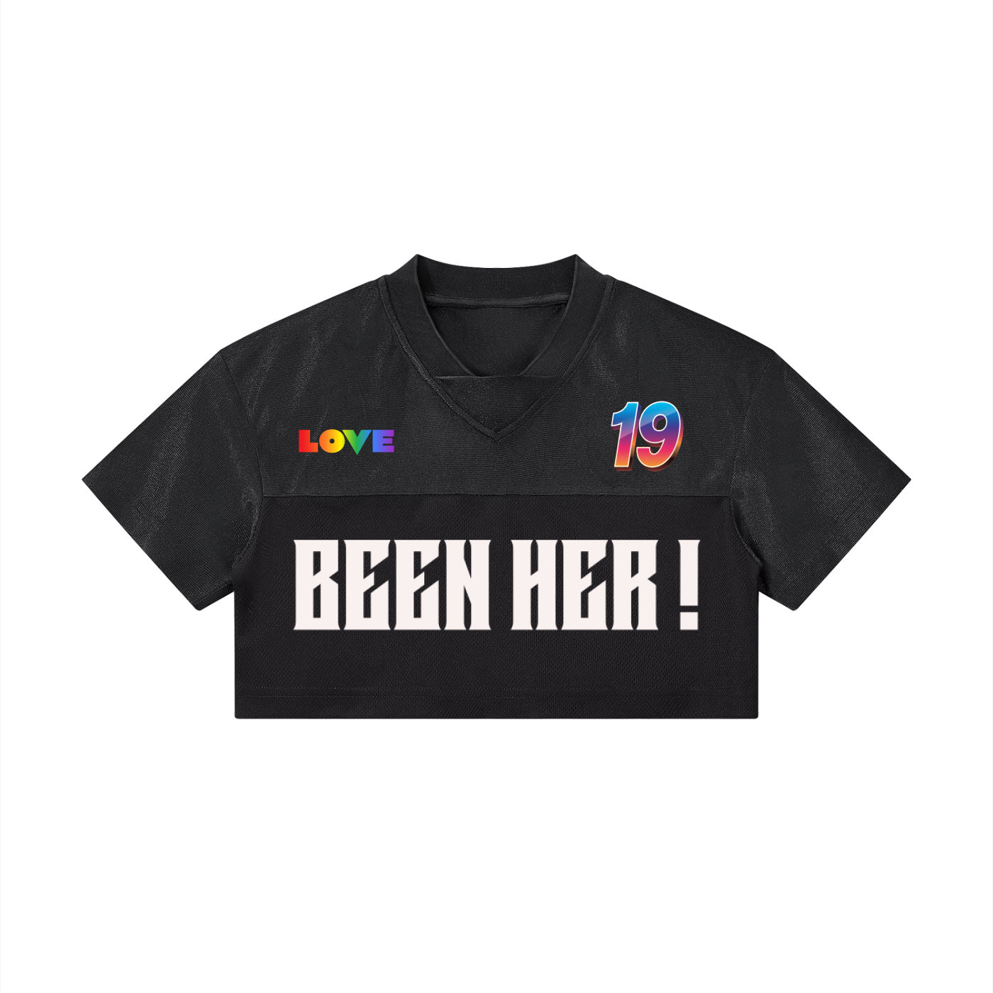 Women’s Cropped Paneled V-Neck Jersey