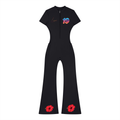 Women’s Tight Flared Leg Quarter-Zip Jumpsuit