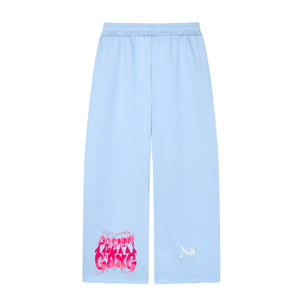 Women’s Wide Leg Raw Edge Sweatpants