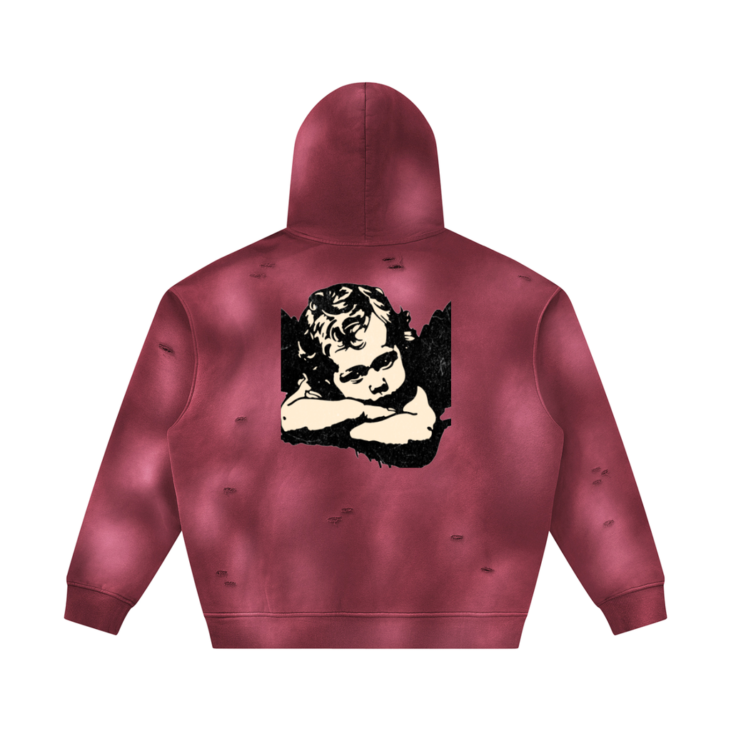 Hustle Wear distressed Fleece Hoodie