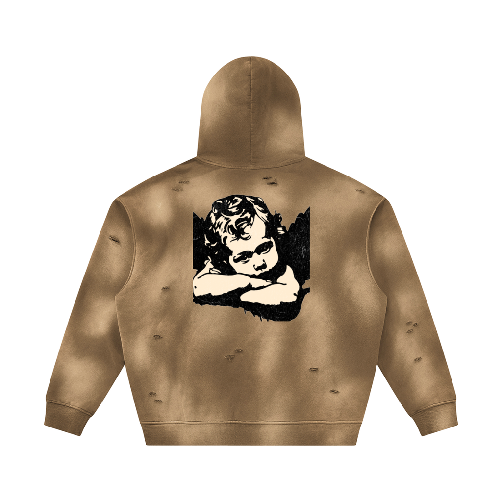 Hustle Wear distressed Fleece Hoodie