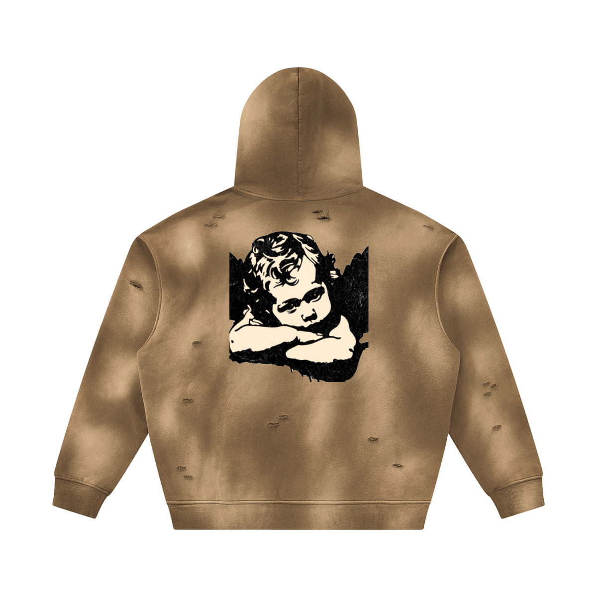 Hustle Wear distressed Fleece Hoodie