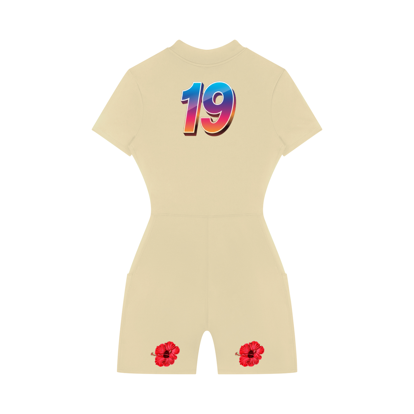 Women's Quarter-Zip Short Sleeve Romper