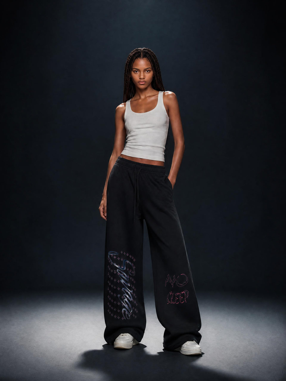 Women’s Wide Leg Raw Edge Sweatpants
