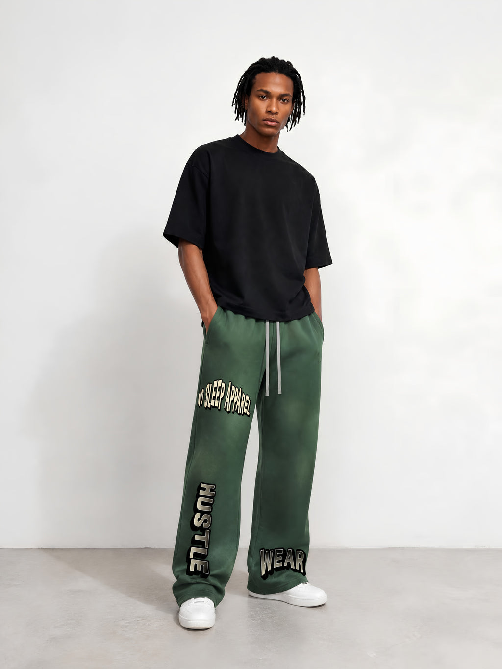 Unisex Sunfade Wide Leg Fleece Sweatpants