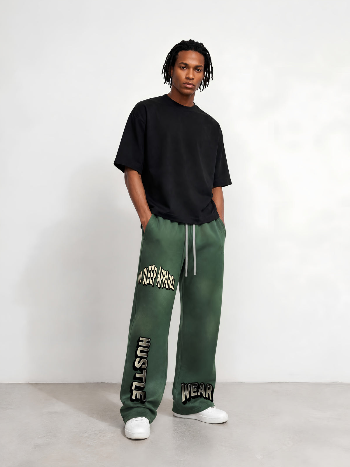 Unisex Sunfade Wide Leg Fleece Sweatpants