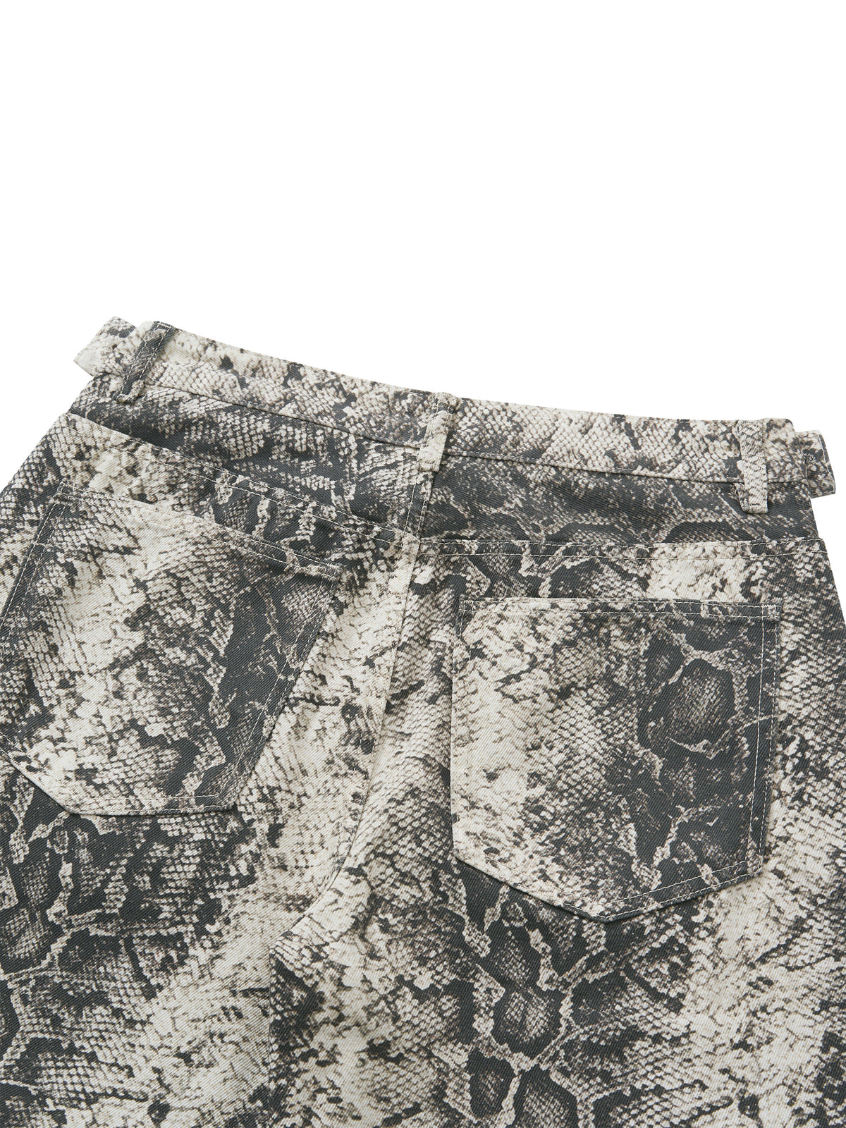 Men's Snake Print Barrel Leg Pants