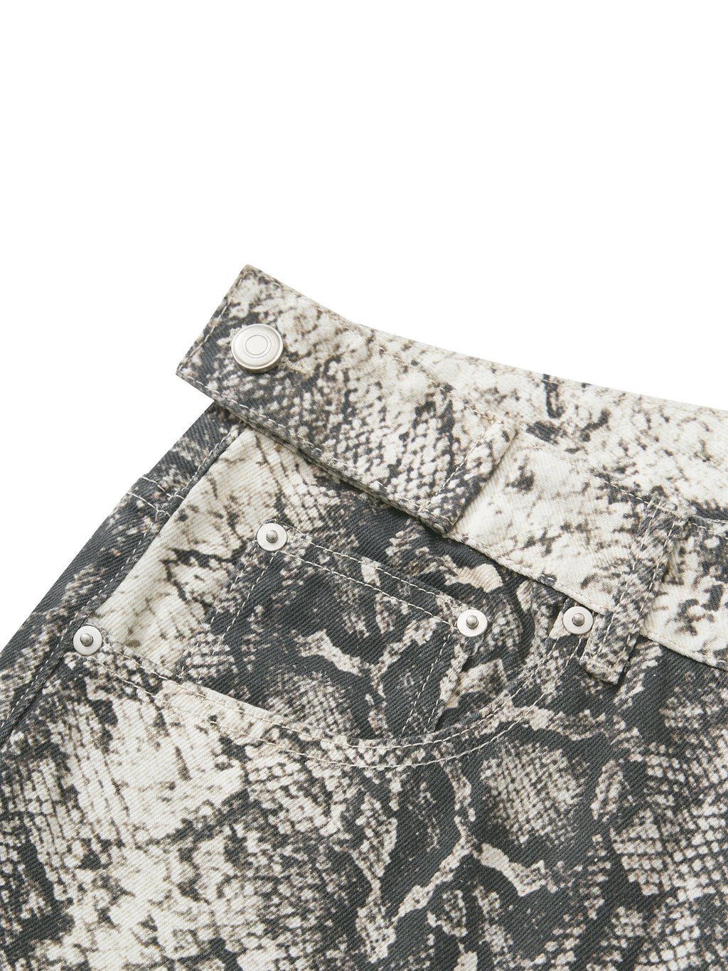 Men's Snake Print Barrel Leg Pants