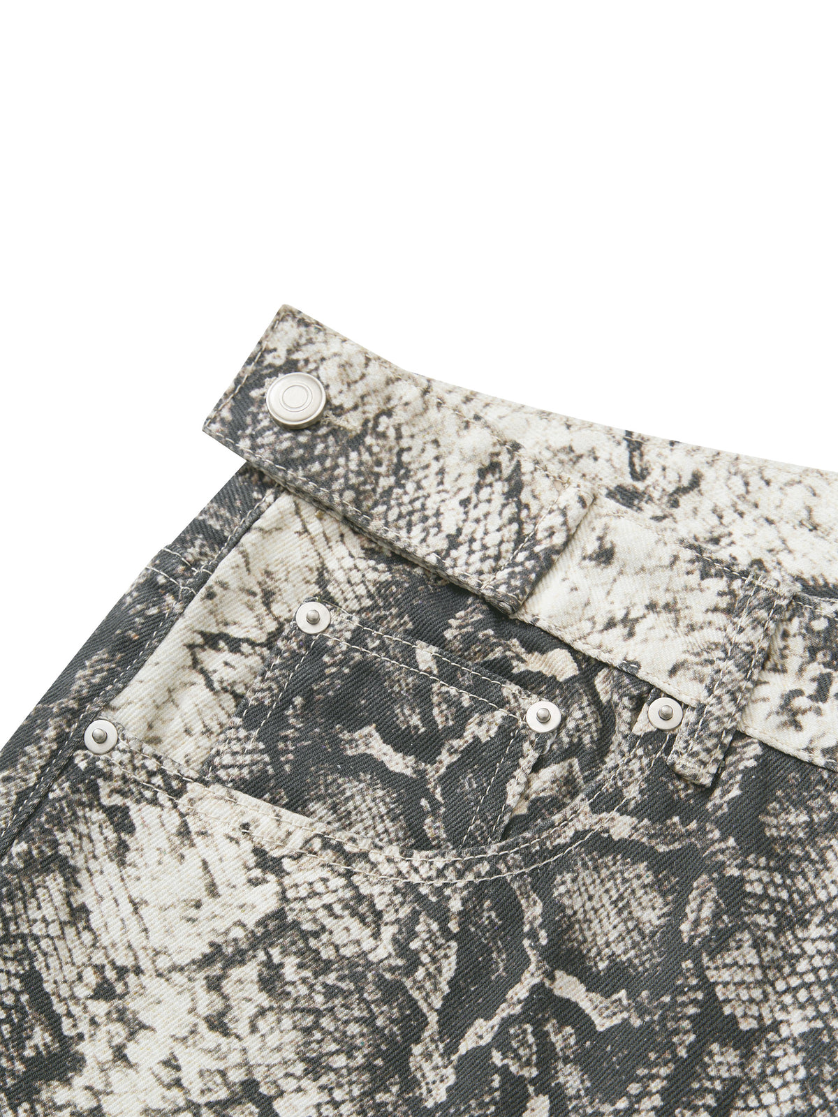 Men's Snake Print Barrel Leg Pants